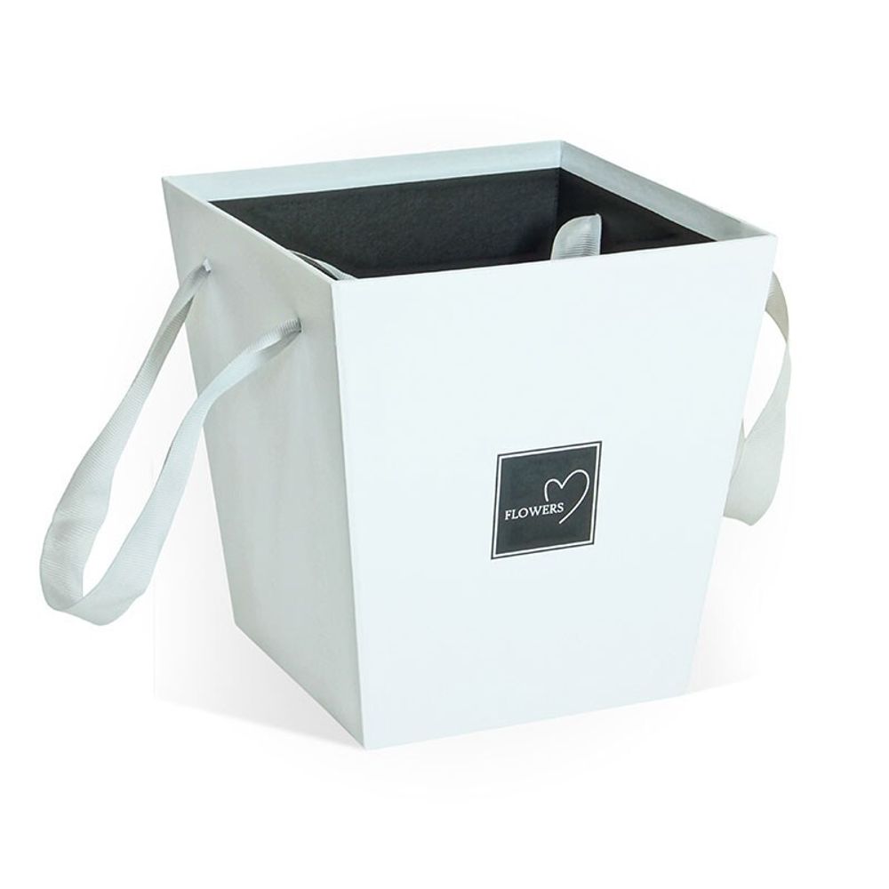 Трапеция 17*17*18 Белая/черный рисунок