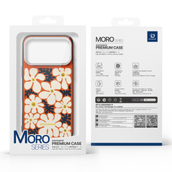 Чехол с MagSafe для смартфона iPhone 17 Pro Max, от Dux Ducis, серия Moro Series Magnetic (дизайнерский рисунок оранжевый)