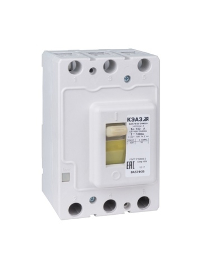 Выключатель автоматический 100А 1000Im ВА57Ф35-340010 УХЛ3 400В AC КЭАЗ 109286