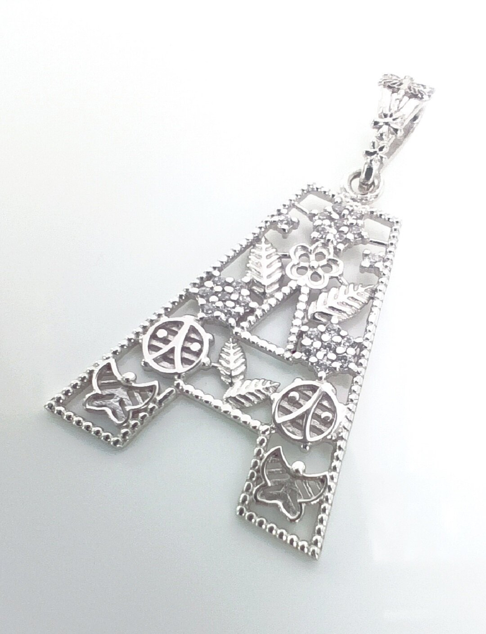 Подвеска ювелирная Эстерелла, серебро 925*, родированная, с фианитом/Ф