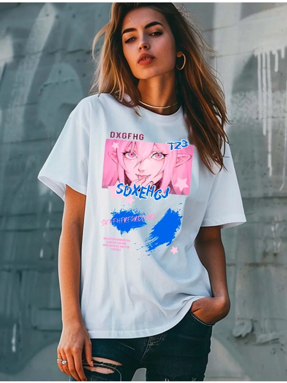 Футболка Y2K оверсайз вампирша