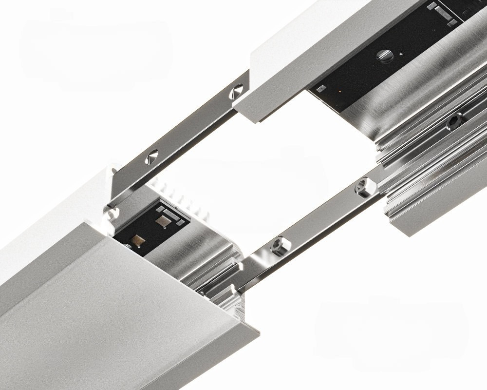 Светильник LED линейный встраиваемый LR63-1480 82Вт 3000К IP20 белый 7544Лм 1502х60х32мм DARKLUM