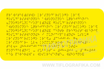 Тактильная табличка Брайлем 150х300 мм на ПВХ 3 мм, монохром