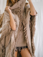 Burning Man пальто-пончо (кофе)