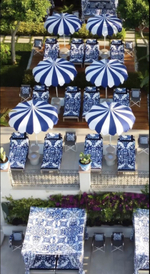 Зонт пляжный профессиональный Ø2.2 м Magnani Dali, белый 15, синий 10