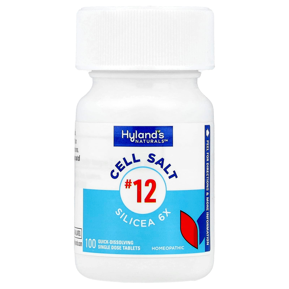 Hyland's Naturals, Cell Salt # 12, Silicea 6X, 100 быстрорастворимых таблеток