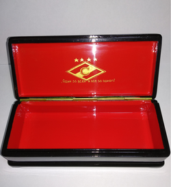 Шкатулка Палех подарок футбольному болельщику