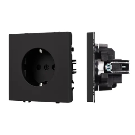 Механизм электрической розетки SCT-NOBE-MEU1-SFPL-BK (230V, 16A) (Arlight, -) 054277