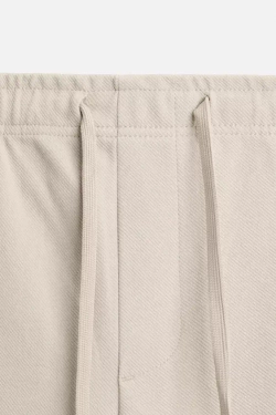 ZARA БРЮКИ-ДЖОГГЕРЫ КОМФОРТНОЙ ПОСАДКИ, БЕЖЕВЫЙ