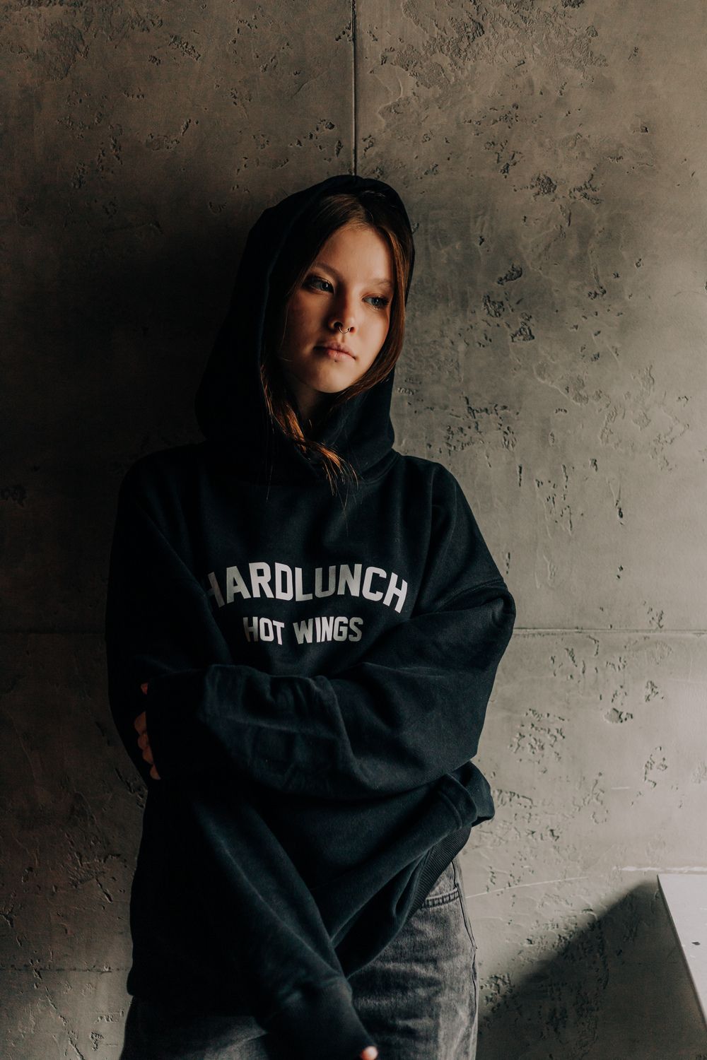 Худи Hardlunch Hot wings черный