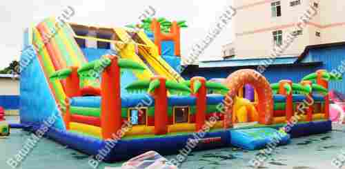 Надувной батут горка "Парк Юрского периода"