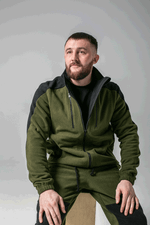 Флисовая кофта мужская комби