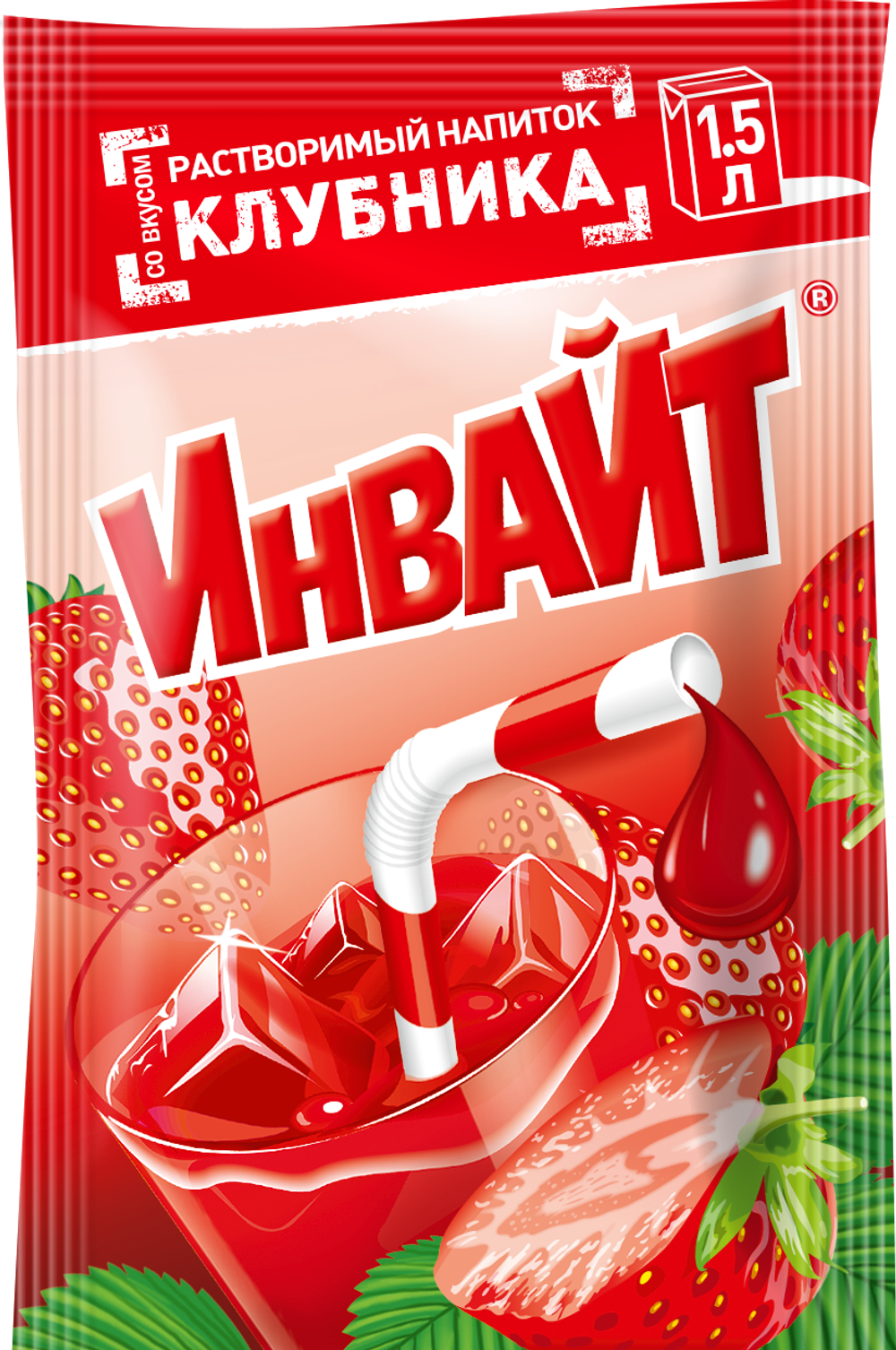 Растворимый напиток Invite клубника 12гр 24шт*6бл