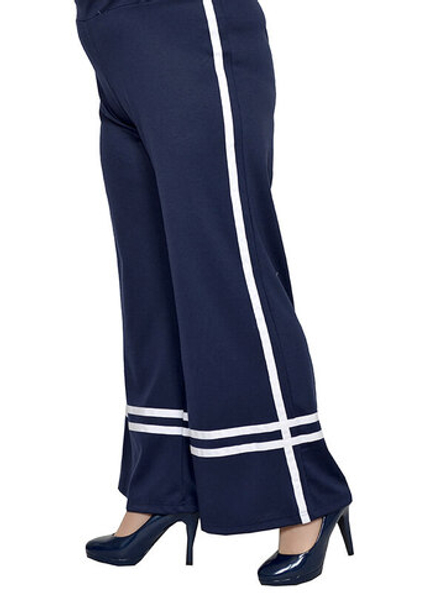 Брюки клёш Белая полоса