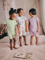 Пижама для девочки Next AC0-788, 3 шт., Салатовый, Сиреневый, Молочный