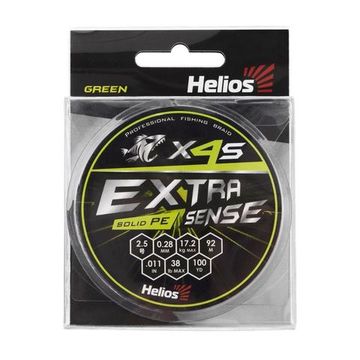 Шнур Helios Extrasense X4S PE Green 92m  2.5/38LB 0.28mm (HS-ES-X4S-2.5/38LB)
