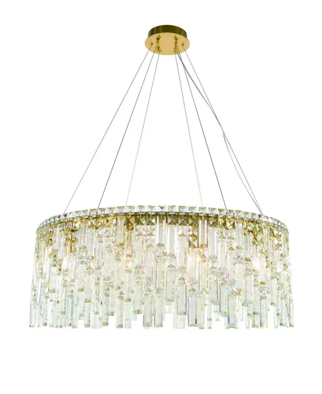 6073P/12A PLATING BRASS H+CLEAR (1) Люстра NW