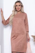 Платье "Элегантная простота" П7245 (светло-коричневый) LT Collection