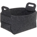 Корзина для хранения войлок 18*15*11 темно-серая