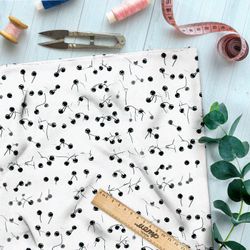 Ткань премиум флис фантазия на тему горошин