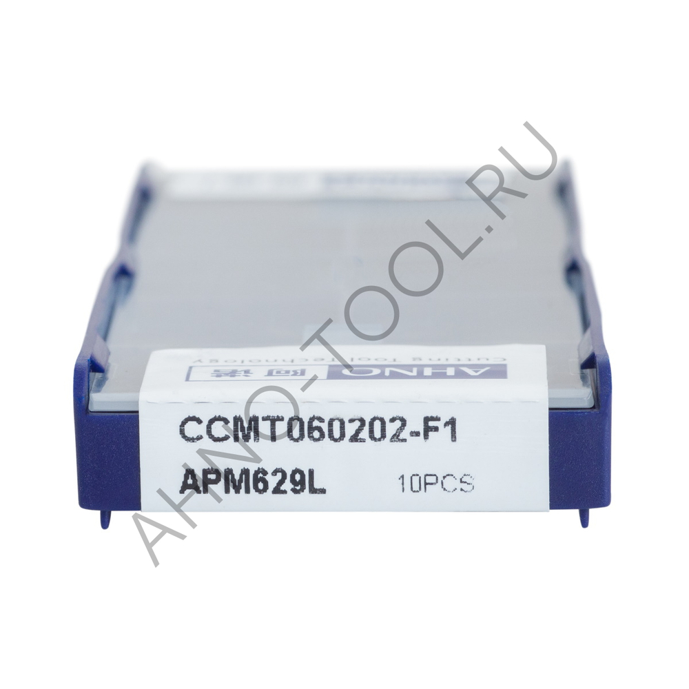 Пластина твердосплавная ISO CCMT060202-F1 APM629L AHNO по жаропроч. и нерж.стали, получистовая