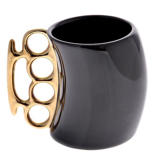 Кружка керамическая "Кастет" черная, 300 мл