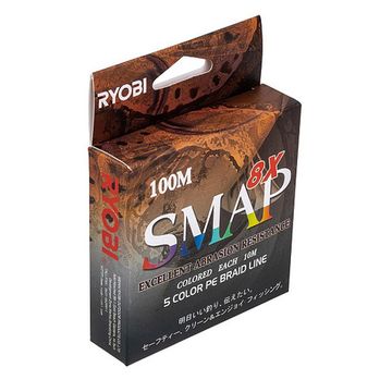 Шнур SMAP PE8X-100M 2.0# Multi Colour 0,235мм Ryobi