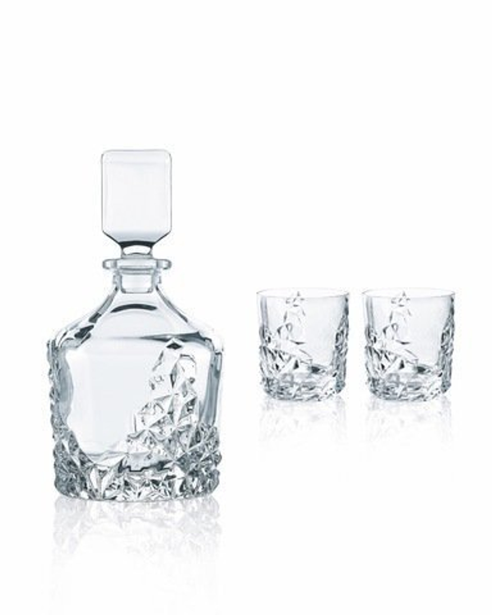 SCULPTURE - Набор 3 предмета декантер 750 мл + 2 стакана 365 мл (set 3 pcs)