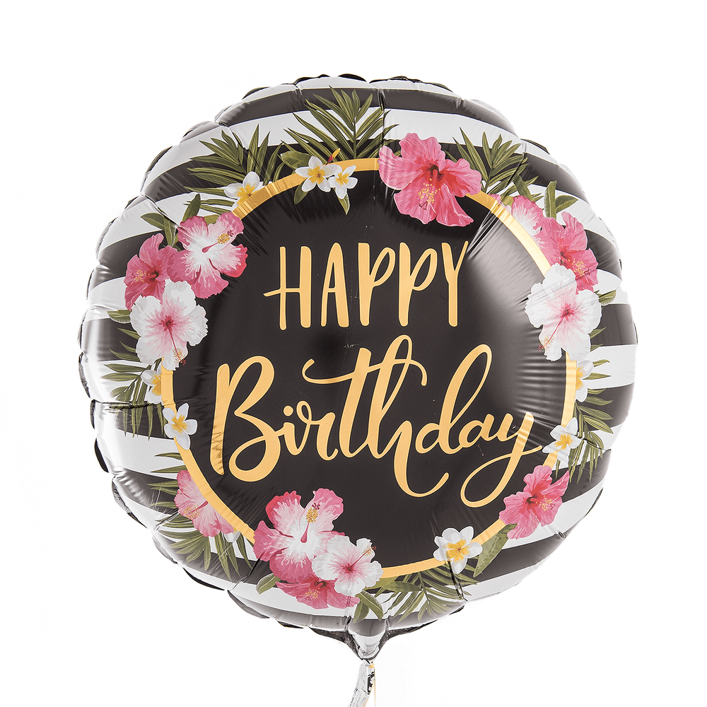 Шар "Happy Birthday Гибискус" 46 см