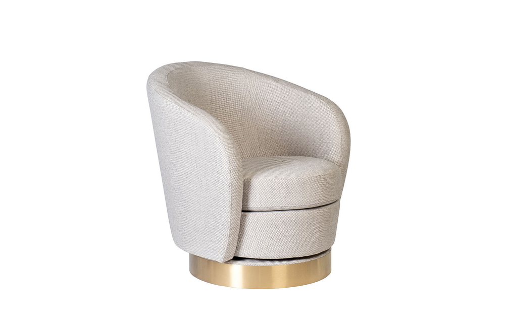 Кресло вращающееся Garda Decor Napoli светло-серое