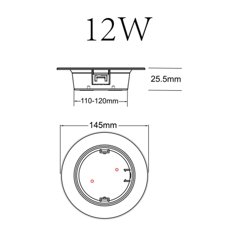 Светильник светодиодный встраиваемый ЭРА LED 17-12-6K круглый 12Вт 6500К