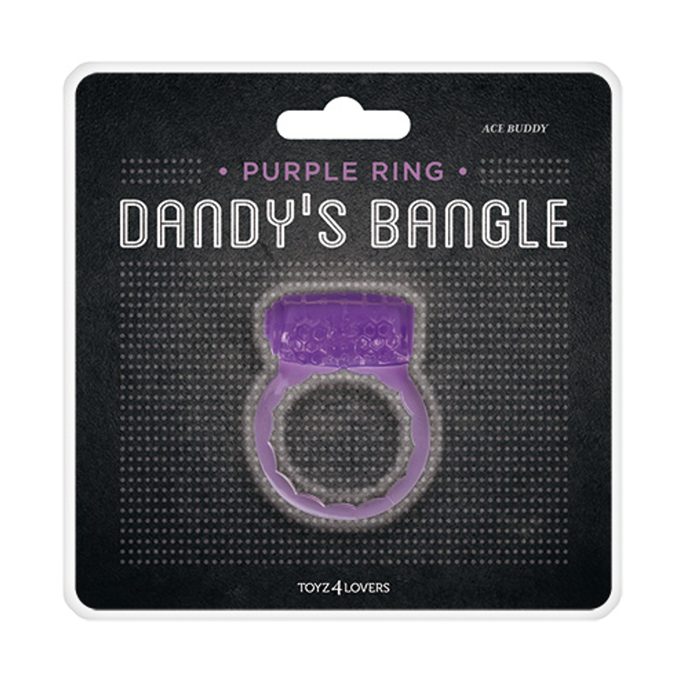 Фиолетовое эрекционное виброкольцо VIBRATING COCK RING ACE BUDDY (Цвет: фиолетовый)