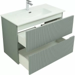 Тумба Aquanet Джейн 100 313320 с раковиной Flat 100 254365 мисти грин