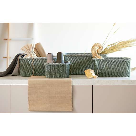 Набор из 4 корзин для хранения sustainable collection, оливковый