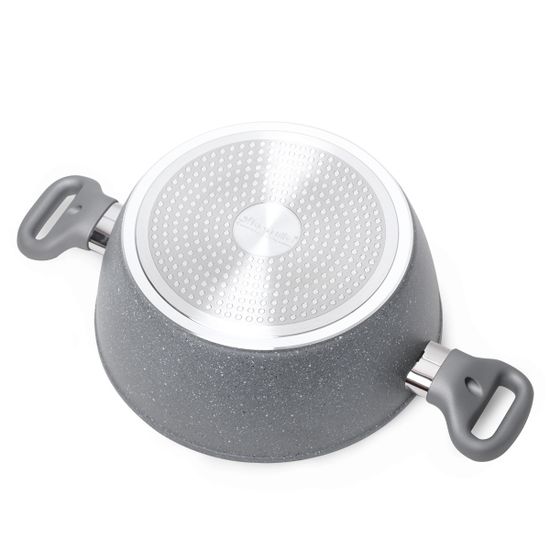 Кастрюля из алюминия с серым мраморным покрытием Kamille КМ-4281GR