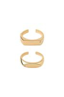 ZARA НАБОР КОЛЕЦ С ПЕЧАТКОЙ И КАМНЯМИ, ЗОЛОТИСТЫЙ