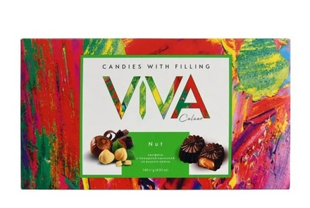 Конфеты "Viva colour" со вкусом ореха 140г. Спартак