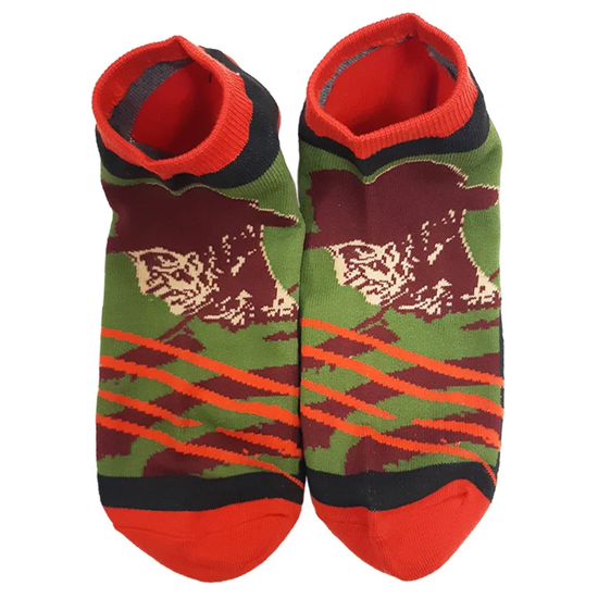 Носки укороченные Кошмар на улице Вязов. Фредди Крюгер, р-р 40-44 (зеленый/бордовый)