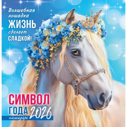 Календарь на скрепке (ПК) Символ года (коллаж). Волшебная лошадка