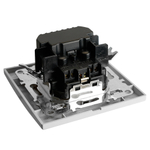 Розетка 1-местная STEKKER, PST16-9016-01, 250В, 2.1А с USB+ type C, серия Эрна, белый 50076