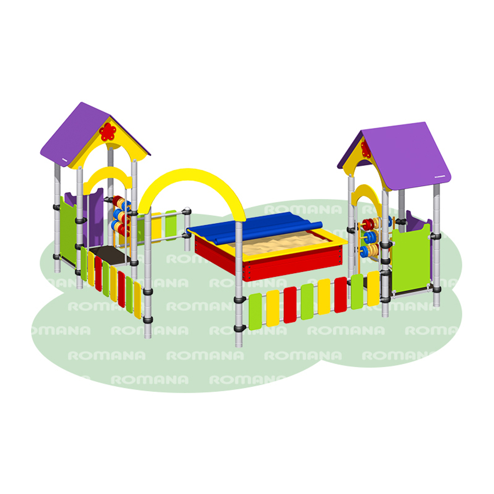 Песочный дворик для детской площадки Romana 109.05.00-01 (песочница с тентом)