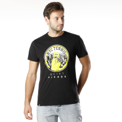 Мужское теннисное поло Quiet Please NYC T-Shirt Men - Black, Multicoloured