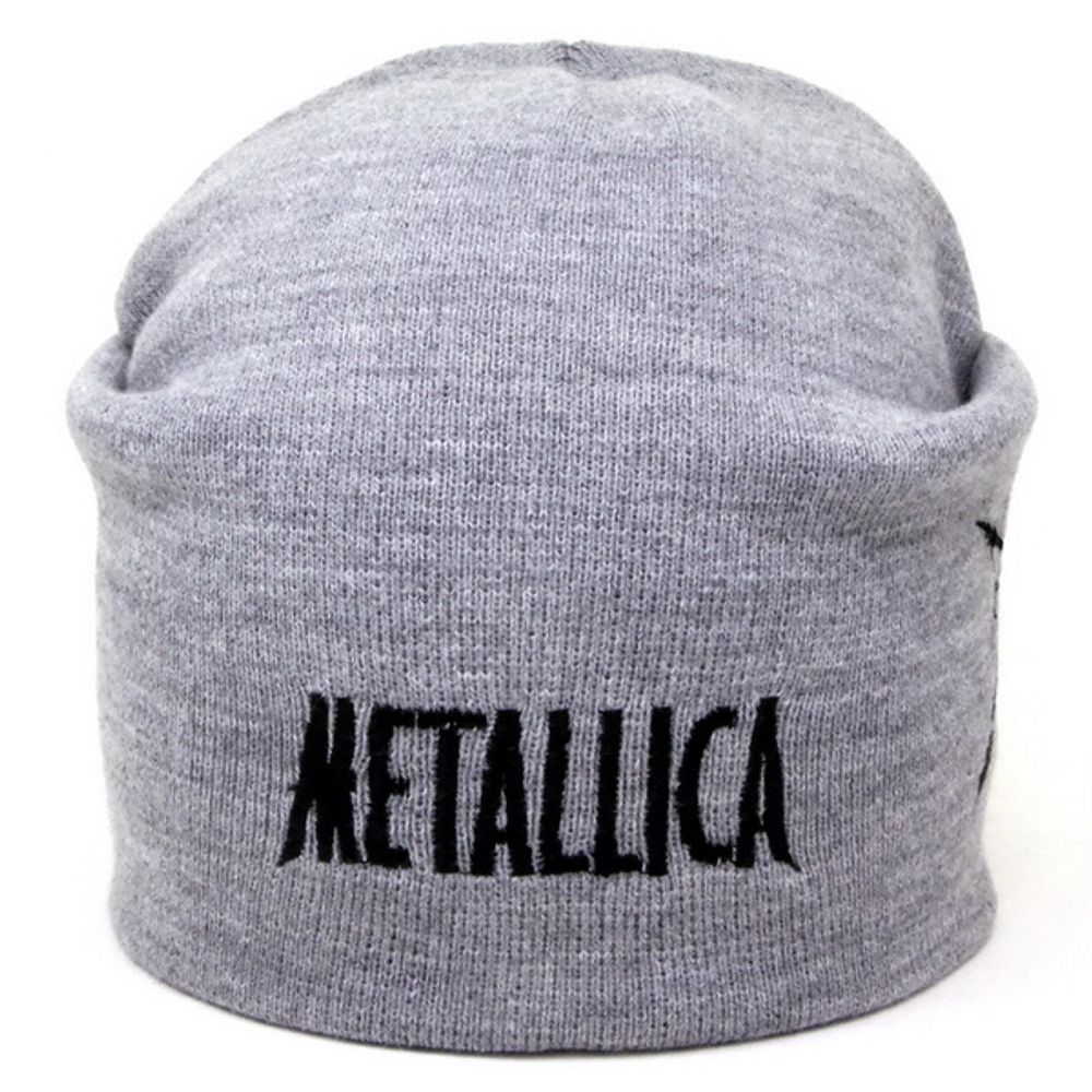 Шапка Metallica лого серая (035)