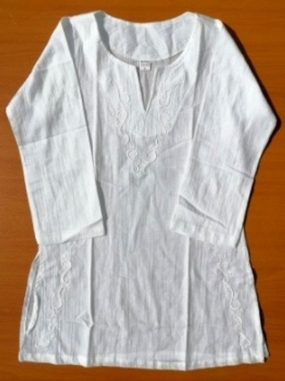 Туники пляжная детская белая. 2XL (10-12)