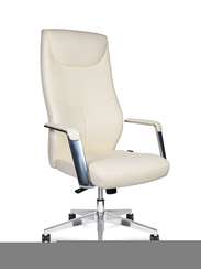 Кресло офисное  Harvard brown  алюминиевая  база    коричневая экокожа