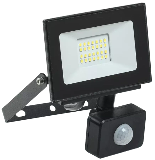 Прожектор СДО 06-20Д светодиодный черный с ДД IP54 6500K IEK LPDO602-20-65-K02