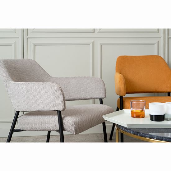 Кресло wendy, фактурный шенилл, серое