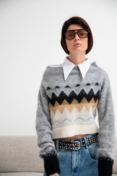 Джемпер с широким воротом KLEO