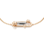 Браслет «Стильная фантазия» из комбинированного золота c натуральными топазами white Артикул: 05-0699-00-201-1111