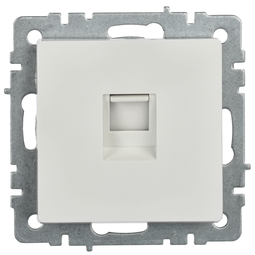 BRITE Розетка компьютерная RJ45 кат.5E РК10-БрБ белый IEK